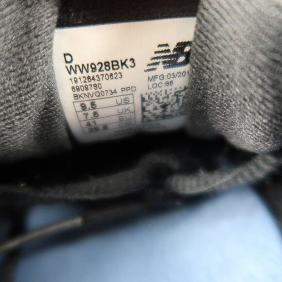 New Balance Shoes Womens 9.5 Sneaker 928v3 Trainer Comfort Walking Leather Black - Picture 6 of 11